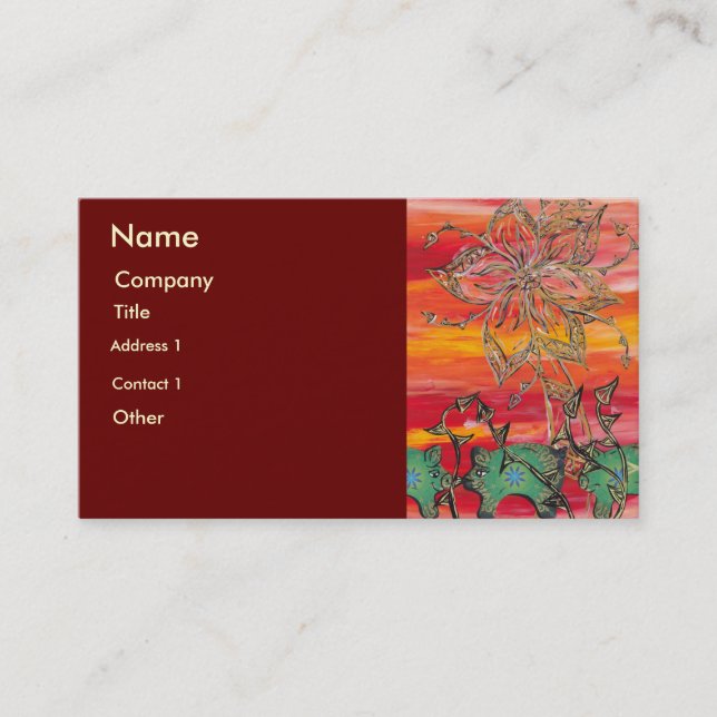 Groovy Pigs Business Cards (Front)