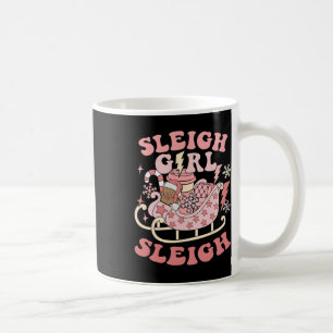 Groovy Pink Christmas Sleigh Girl Sleigh Gingerbre Coffee Mug