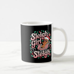 Groovy Pink Christmas Sleigh Girl Sleigh Gingerbre Coffee Mug