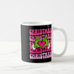Groovy Pink Christmas Xmas Heart Women Girls Kids  Coffee Mug