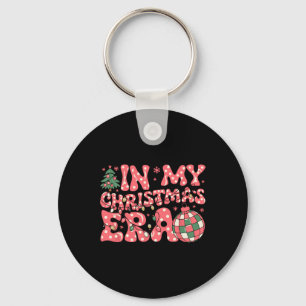 Groovy Pink In My Christmas Era Merry And Bright W Key Ring
