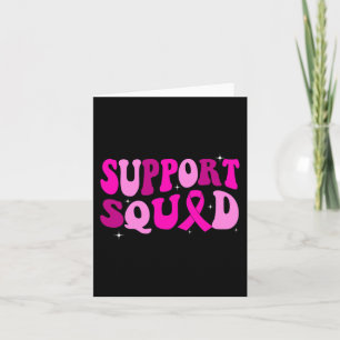 Groovy Pink Warrior Breast Cancer Awareness Suppor Card