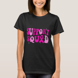 Groovy Pink Warrior Breast Cancer Awareness Suppor T-Shirt