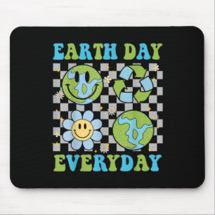 Groovy Planet Recycle Earth Day Every Day Mens Wom Mouse Pad