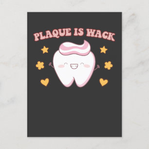 Groovy Plaque is Wack Dental Hygienist Invitation Postcard