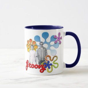 Groovy Pop Art Mug w/ Acent Flower
