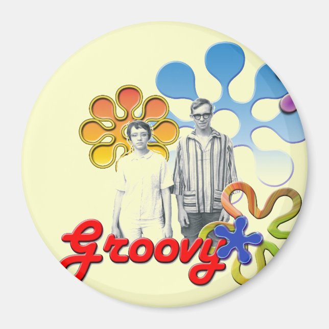 Groovy Pop Art  Round Magnet (Front)