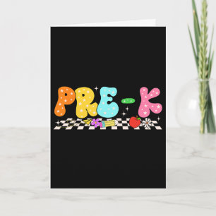 Groovy Pre-k Ck To School First Day Of School Boy Card
