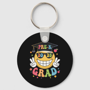 Groovy Pre-k Graduate Happy Graduation Cl Of 2025 Key Ring