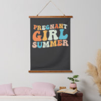 Groovy Pregnant Girl Summer Pregnancy Retro