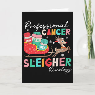 Groovy Professional Cancer Sleigher Oncology Nurse Card