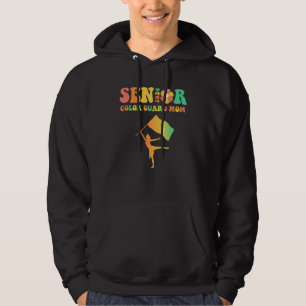 Groovy Proud Mom of a Color Guard Senior 2024 1 Hoodie
