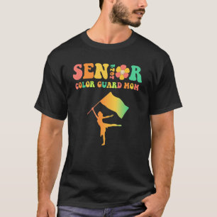 Groovy Proud Mum of a Colour Guard Senior 2024 1 T-Shirt
