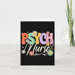 Groovy Psych Nurse Psych Nurse Mental Health Aware Card