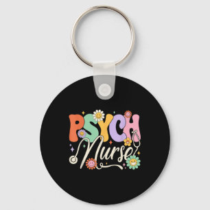 Groovy Psych Nurse Psych Nurse Mental Health Aware Key Ring