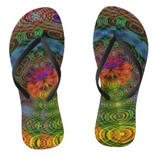 Groovy psychedelic flip flops