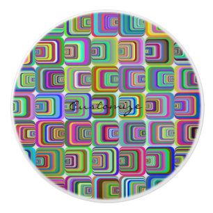 Groovy psychedelic hippie-style Thunder_Cove Ceramic Knob