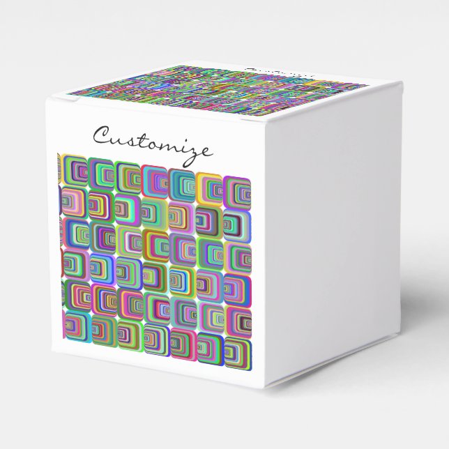 Groovy psychedelic hippie-style Thunder_Cove Favour Box (Front Side)