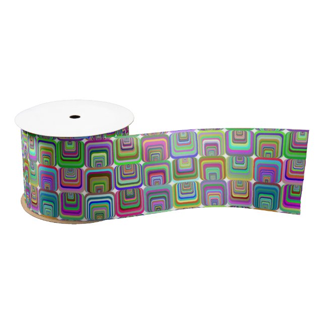 Groovy psychedelic hippie-style Thunder_Cove Satin Ribbon (Spool)