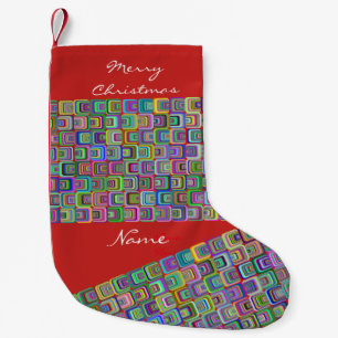 Groovy psychedelic hippie-style Thunder_Cove Small Christmas Stocking