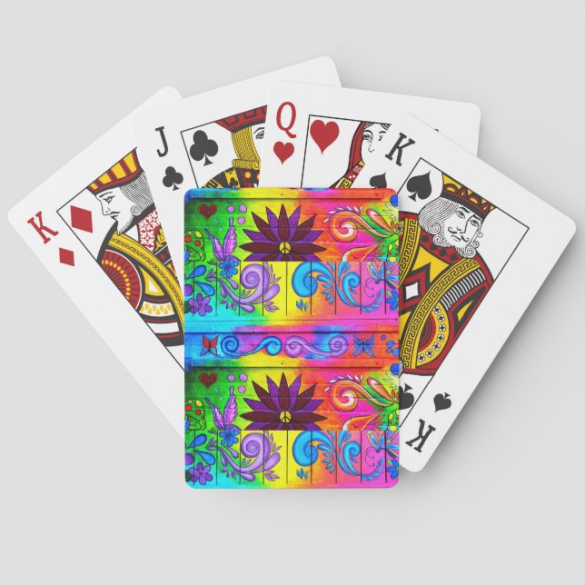 groovy psychedelic playing cards (Back)