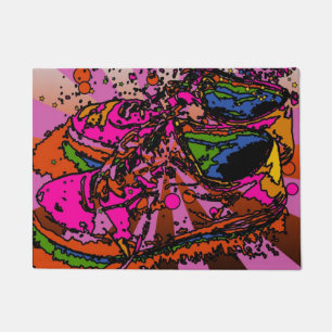 Groovy Psychedelic Sneakers Doormat