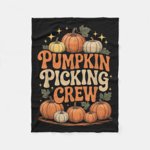 Groovy Pumpkin Cking Crew Matching Family Autumn F Fleece Blanket