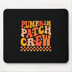 Groovy Pumpkin Patch Crew Fall Vibes Autumn Thanks Mouse Pad