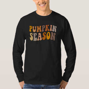 Groovy Pumpkin Season Fall Vibes Thanksgiving Pump T-Shirt
