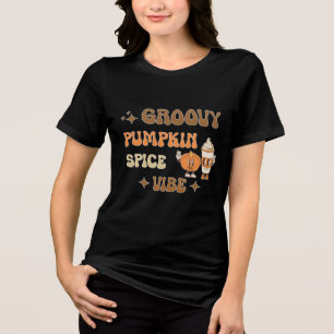 Groovy Pumpkin Spice Vibe Tri-Blend Shirt