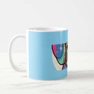 Groovy Puppy: A Colorful Canine Coffee Mug