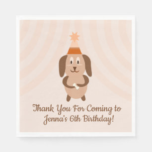 Groovy Puppy Birthday Party Napkin