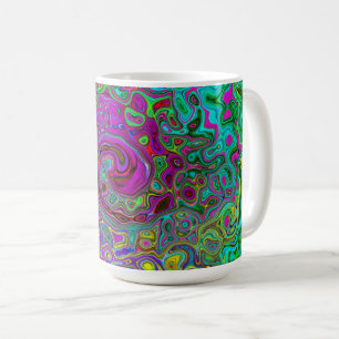 Groovy Purple Abstract Retro Liquid Swirl Coffee Mug