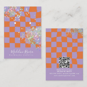 Groovy Purple Earring Display Card