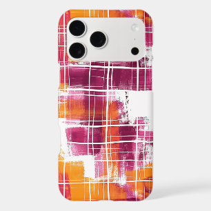 Groovy Purple Orange Plaid Stripes