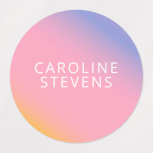 Groovy Purple Pastel Gradient   Personalised Name 