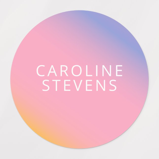 Groovy Purple Pastel Gradient | Personalised Name  (Design 1)