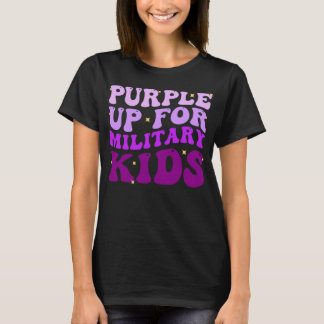 Groovy Purple Up For Military Kids Military Child T-Shirt