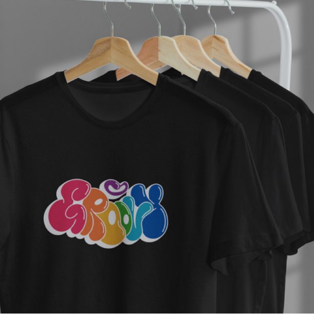 Groovy Quote Happy Retro T-Shirt (Creator Uploaded)