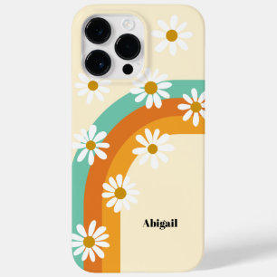 Groovy Rainbow 1970s Style Boho Daisy Personalised Case-Mate iPhone 14 Pro Max Case