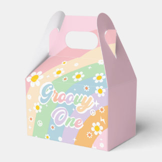 Groovy Rainbow Birthday Party Favour Box