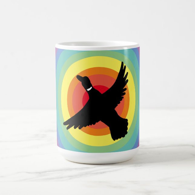 Groovy Rainbow Duck Coffee Mug (Center)
