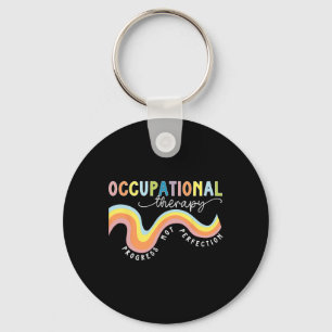 Groovy Rainbow Occupational Therapy Progress Not P Key Ring