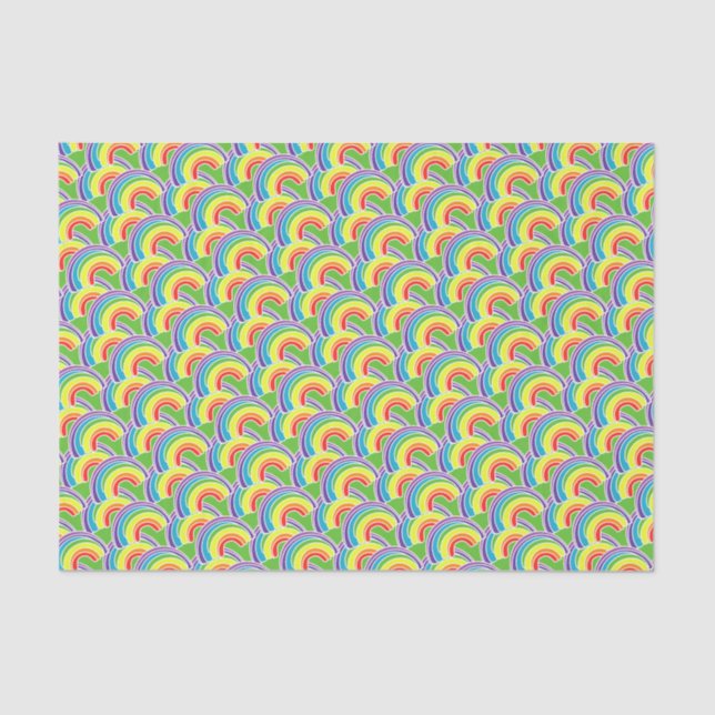 Groovy Rainbow Pattern Tissue Paper (Front)