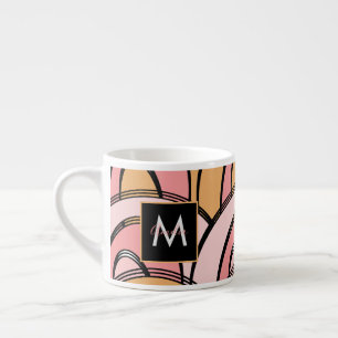 Groovy Rainbows Orange Pink Pattern Espresso Cup