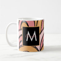 Groovy Rainbows Pattern Orange Pink   