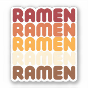 Groovy Ramen Noodle Lover Warm Gradient Retro Food