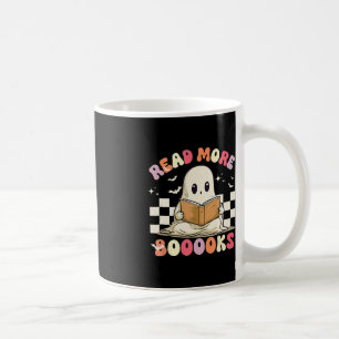 Groovy Read More Books Cute Ghost Boo Funny Hallow Coffee Mug