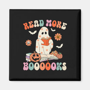 Groovy Read More Books Cute Ghost Boo Funny Hallow Magnet
