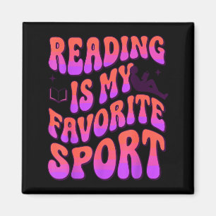 Groovy reading is favorite sport funny book lover magnet